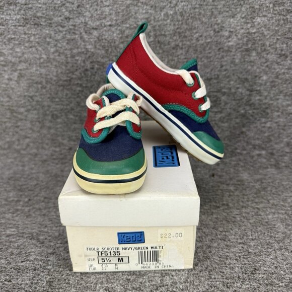Keds Other - ✅VTG KEDS Sneakers Toddler Sz 5.5M SCOOTER Multicolored Canvas Shoes DISCOLORED